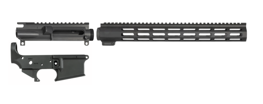 One Horse AR-15 Builder Set, Forged Upper / Lower, 15" MLOK Free Float Handguard