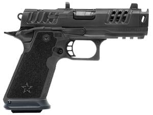 Staccato, HD P4X Premium, 9mm, 4.0" DLC SS Bull Barrel & Compensator, X-Serrations, Optic Ready, Trijicon Tritium Front & Black Rear Sights, Curved Trigger, Ambi Safety, Ambi Slide Release, Tactical Magwell, Light Rail, 4-18rd Mags & Soft Case.
