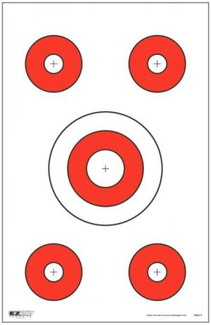 EZ2C Targets Style 3 Targets,11x17in,Red and Black Ink,Pack of 25 EZ2C003