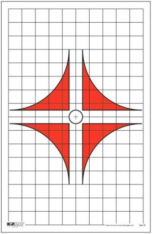 EZ2C Targets Style 10 Targets,11x17in,Red and Black Ink,Pack of 25 EZ2C010