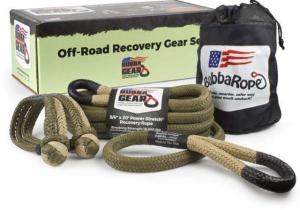 Bubba Rope Jeep Gear Set w/2 Gator Shackles, 3/4in x 20ft Rope, 176855BKG
