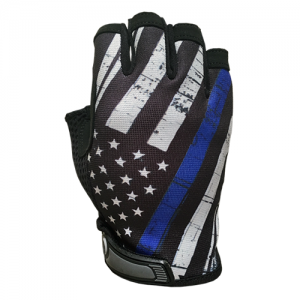 Blue Line Flag - Unlined - Half Finger Gloves UPC: 854480007246