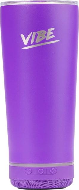 Fireside Outdoor Vibe Tumbler With Water-Resistant Bluetooth Speaker, Purple, VIBE-18-PUR
