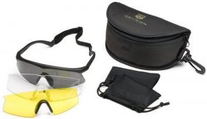 Revision Sawfly Eyeshield Deluxe Kit - Large Black Frame, Clear, Solar Yellow, Smoke Lenses 400760111