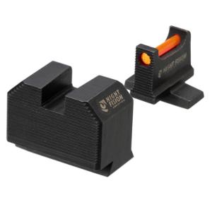 Night Fision Optic Height Fiber Sight Set, Smith & Wesson M&P 2.0 w/ RMR/507c/SRO, Red Front, Black, SAW-206-311-402-RFZX