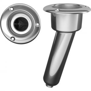 Mate Series Stainless Steel 15 Rod & Cup Holder - Drain - Round Top, C1015D