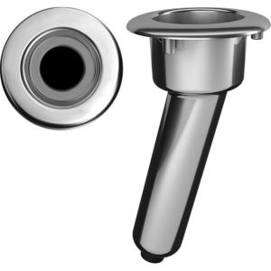 Mate Series Elite Screwless Stainless Steel 15 Rod & Cup Holder - Drain - Round Top, C1015DS