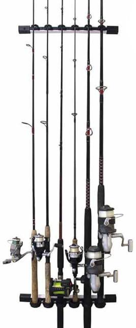 Rush Creek Creations 6 Rod Fishing All Weather Holder, Black/White, 18 x 3 x 1, 40-4004