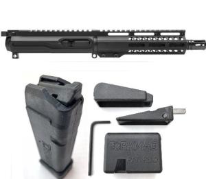 TorkMag Complete AR Upper Magdapt 17 Bundle - Black | 9mm | 8" Barrel | 7" M-LOK Rail | Includes 2 G17 20rd Mags & 1 AR-to-Glock Magwell Adapter