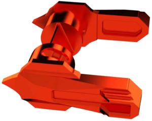 Mimtac F-35 AR-15 Ambidextrous Safety Selector, Orange, Small, F35-ORG