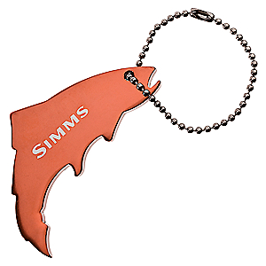 Simms Thirsty Trout Keychain/Bottle Opener - Simms Orange