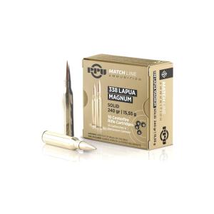 Prvi Partizan Match 338 Lapua Magnum Ammo 240 Grain Solid Copper - PPM338 Case of 200 (20 Boxes of 10) - Free Shipping - brass case - MPN PPM338 ( UPC - 8605003812159)