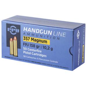 PPU PPH357MF Handgun 357 Mag 158 gr Flat Point Jacketed (FPJ) 50 Bx/ 10 Cs