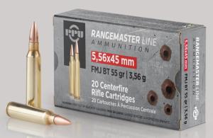 PPU PPRM5561 Rangemaster 5.56x45mm NATO 55 Gr Full Metal Jacket Boat Tail FMJB