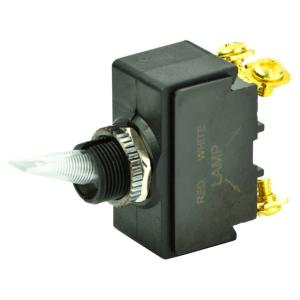BEP Marine SPST Lighted Toggle Switch - Red LED - 12V - #6-32 Terminal - ON/OFF, 1001908