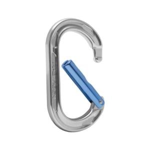 Mad Rock Oval Tech Straight Carabiner, Silver/Blue, 870559020190