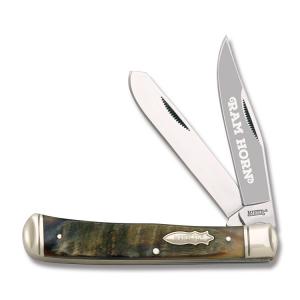 Marbles Trapper 4.125" with Ram Horn Handles and 440A Stainless Steel Plain Edge Blades Model MR358