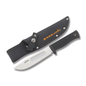 Marbles Modern Ideal Knife with Black Rubber Handles and 440A Stainless Steel 6.25" Drop Point Plain Edge Blade Model MR391