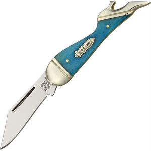 Rough Rider Knives 1269 Small Leg Folding Pocket Knife with Turquoise Bone Handle