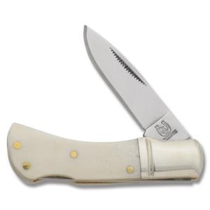 Rough Rider Little Mustang Pocket Lockback White Smooth Bone Handle 440A Stainless Steel