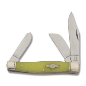 Rough Rider Glow Large Stockman 4.25" with Synthetic Handles and 440A Stainless Steel Plain Edge Blades Model RR1428