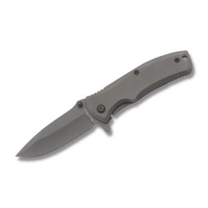 Rough Rider Ti-Coated Framelock 3.50" with Aluminum Handle and 440A Stainless Steel Plain Edge Blade Model RR1449