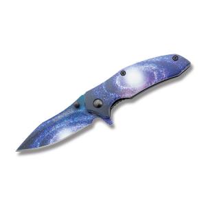 Rough Rider Galaxy Series Milky Way Full Color Overlay 420 Stainless Steel Blade and Aluminum Handles