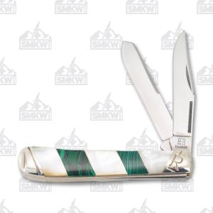 Rough Ryder Stoneworx Malachite and Pearl Series Trapper