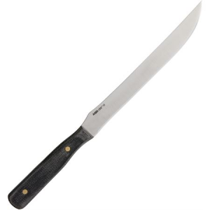 Anza Knives LFM Fillet High Carbon Steel Fixed Blade Knife with Black Canvas Micarta Handle