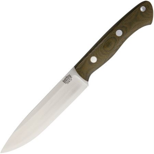 Bark River Knife & Tool 06225MGC Aurora II Green Cnvas Fixed Blade Knife