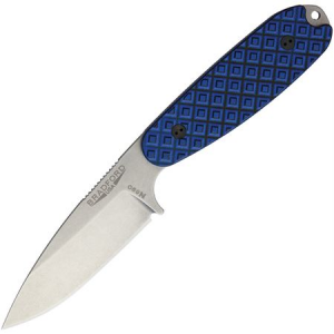 Bradford 35S013 Guardian 3.5 Sabre Knife with Blue Sculpted G10 Handle