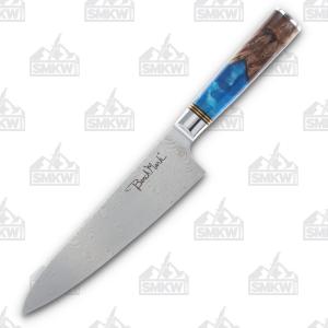 Benchmark Blue Resin Damascus Chef's Knife