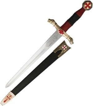 Gladius Heaven Knight Dagger, 10.5 unsharpened stainless blade, Brass finish metal alloy handle, 589