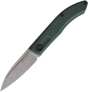 Real Steel Stella Folder Folding Knife, 3 stonewash finish VG-10 stainless blade, Green G10 handle, 7054