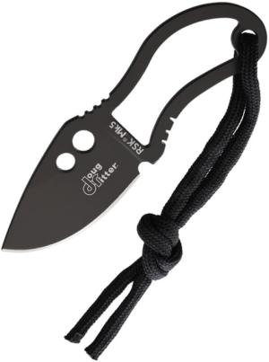 Doug Ritter RSK MK5 Fixed Blade Black Knife, 1.75 black coated 2Cr13 stainless blade, Skeletonized handle, DRMK5K / 2380K