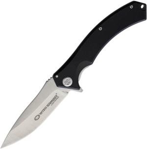 WithArmour Avalon Framelock Folding Knife, 3.5 satin finish D2 tool steel blade, Black G10 handle with stainless back handle, WA-086BKG