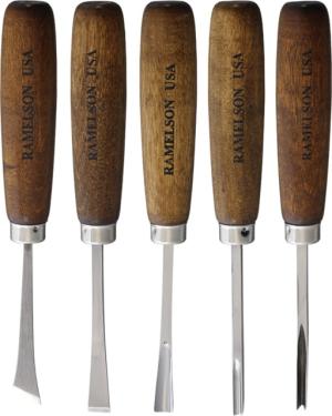 UJ Ramelson Basic Woodcarving Tool Set, White birch handle, 106