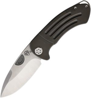 Medford Theseus Framelock Folding Knife, 3.63 tumbled finish S35VN stainless blade, Bronze PVD coated titanium handle, MD040STQ-31PT-STCS