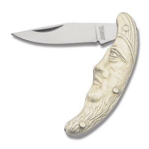 Man in the Moon Novelty Knife with Cast Metal Handle and Stainless Steel Plain Edge Blade