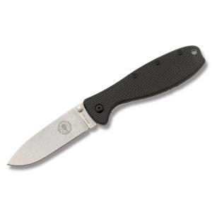 ESEE Knives Zancudo Folder with Black Glass Filled Nylon Handle and Satin Finish AUS-8 Stainless Steel 3" Drop Point Plain Edge Blade Model BRKR-1