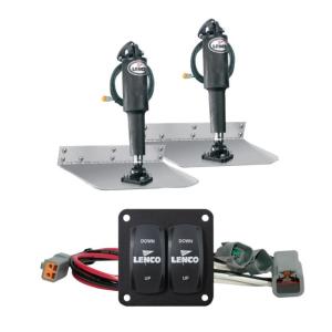 Lenco Marine x 12 Standard Trim Tab Kit w/Double Rocker Switch Kit 12, 15103-104