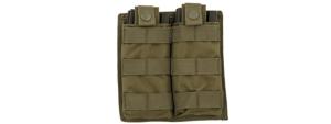 Lancer Tactical 1000D Nylon Double MOLLE Magainze Pouch, Olive Drab, CA-1513GN