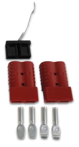 Bulldog Winch Quick Connect Set 350A, 1/0 AWG, w/ Dust Cover, 20172