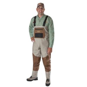 Caddis Men's Deluxe Breathable Fishing Stockingfoot Waders - Taupe S