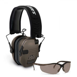 Walkers Razor Slim Electronic Muff & Glasses Combo, FDE - GWP-RSEMSGL-FDE