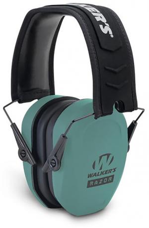 Walker's GWP-RSMPAS-TL Razor Slim Passive Muff 27 DB Over The Head Polymer Teal