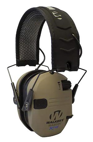 Walker's GWPXRSEMFDE Razor X-TRM Digital Muff 21 dB Over the Head Polymer Flat Dark Earth Ear Cups with Black Headband & Black Logo