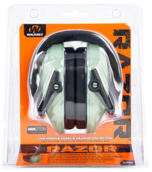 Walker's GWP-RSMPAS-SGN Razor Slim Passive Muff 27 DB Over The Head Polymer Sage