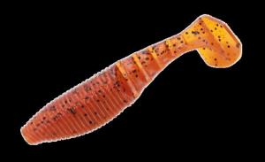 Yamamoto Baits Paddle Tail Zako Creature Bait, 5, 4in, Fire Craw, YAM-134P-05-9003