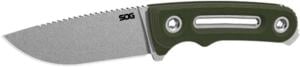 SOG Specialty Knives & Tools Provider FX Knife, 3.25in, Stainless Steel, G10 OD Green Handle, 17-35-01-57